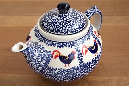 ボレス」ティーポットL【にわとり】 - ポーランド陶器・食器専門