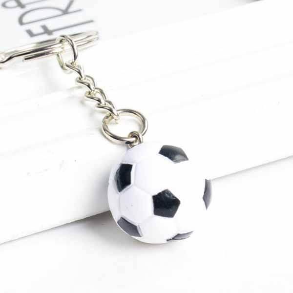 サッカーグッズ アクセサリー ミニサッカーボールキーホルダー 白黒