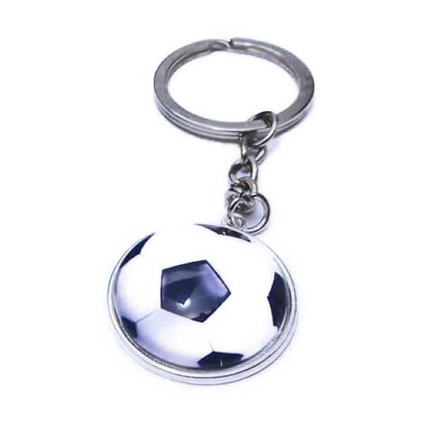 サッカーボールのクリスタルフラットキーホルダー サッカーボールのクリスタルフラットキーホルダー