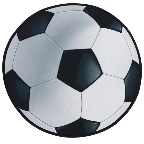 サッカーボール型マット シンプルな白黒タイプ