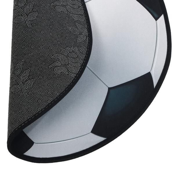 サッカーボール型マット シンプルな白黒タイプ
