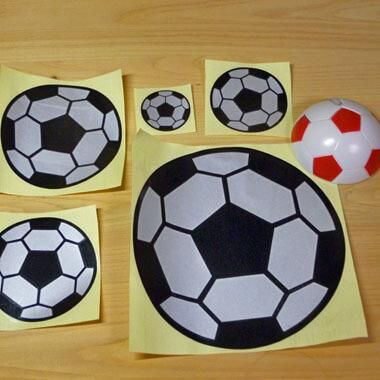 サッカーボールグッズ 雑貨 サッカーボール型 反射板 シール サッカーボールグッズ 雑貨 サッカーボール型 反射板 シール