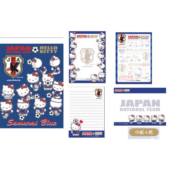サッカー日本代表オフィシャルグッズ　　キティちゃん　メモ帳（Ａ６）