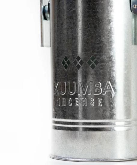 Kuumba- METAL CAN INCENSE BURNER EMBOSS- REGULAR SIZE