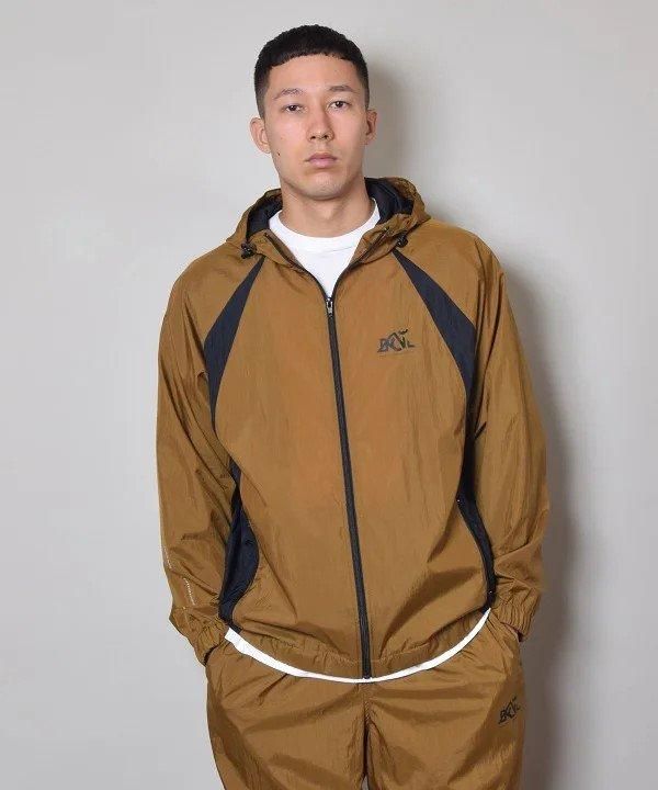 Back Channel-NYLON TRACK HOODED JACKET (COYOTE) - NEWPORT