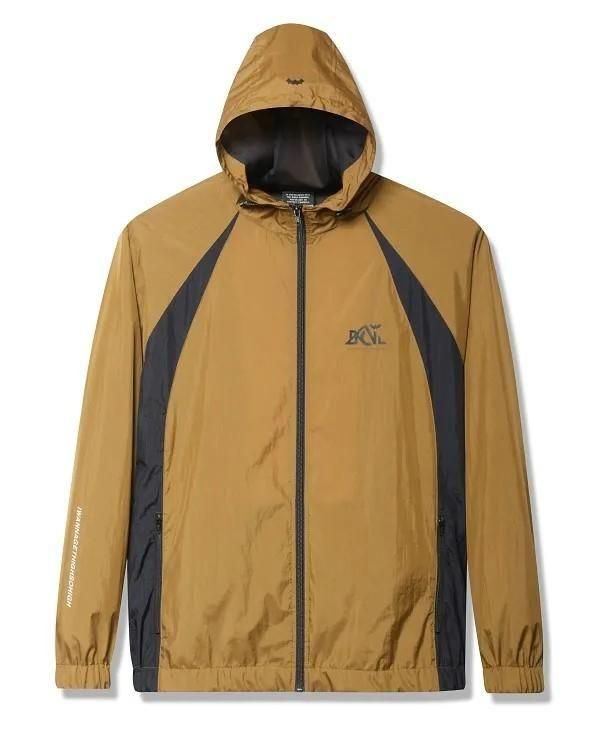  -Back Channel-NYLON TRACK HOODED JACKET (COYOTE)