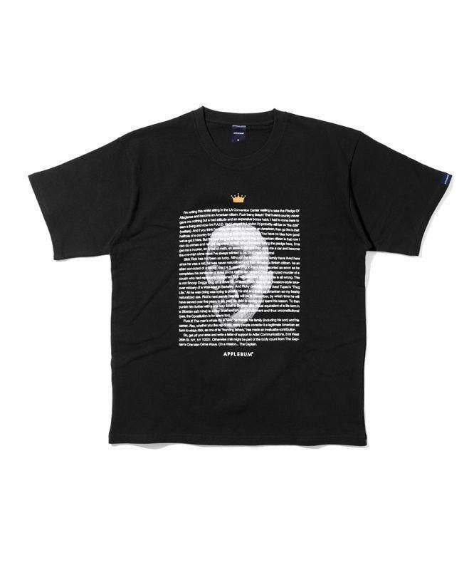  APPLEBUM  / "Ruler's Back" T-Shirt (BLACK)