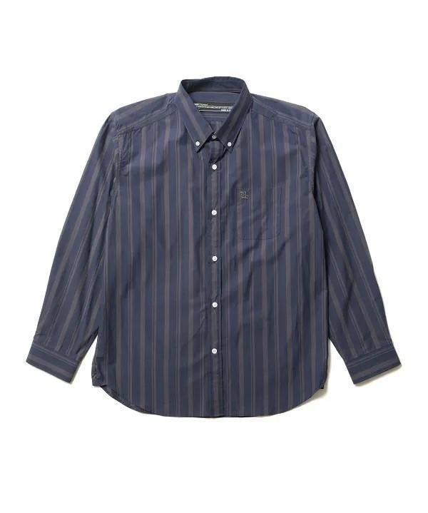 Back Channel STRIPE B.D. SHIRT (NAVY) 