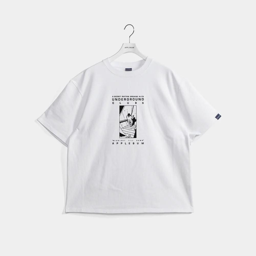 APPLEBUM / "HOUSE MUSIC" T-shirt 12oz (White)