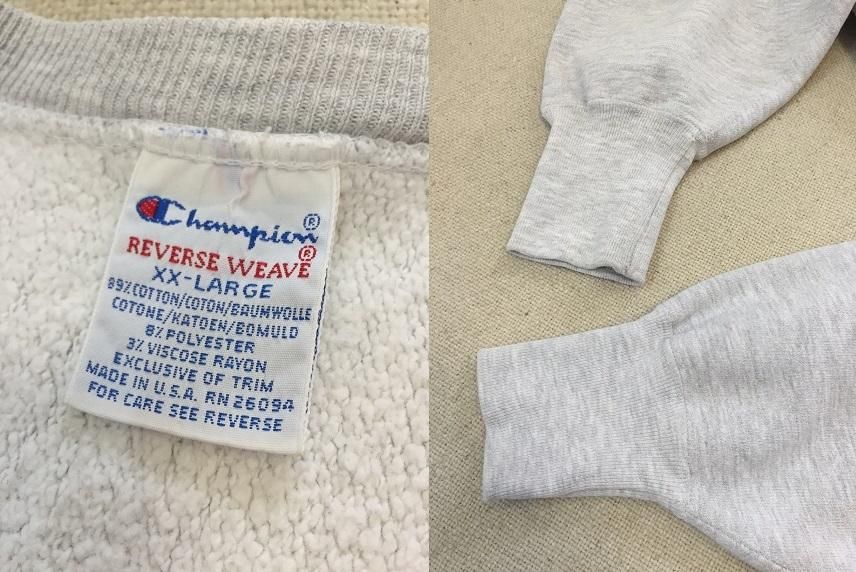 90sチャンピオン リバースウィーブ 目無し無地 XXL 極上