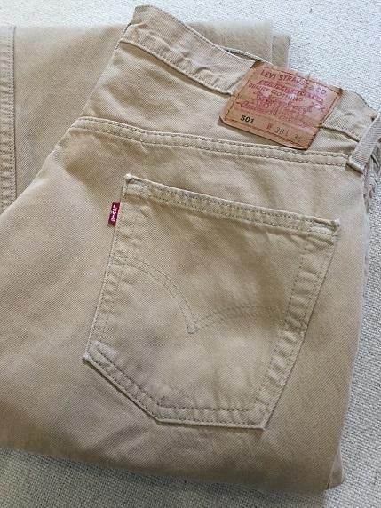 【ミント】90s Levis 501 デニムパンツ　レッド　USA製　34×34