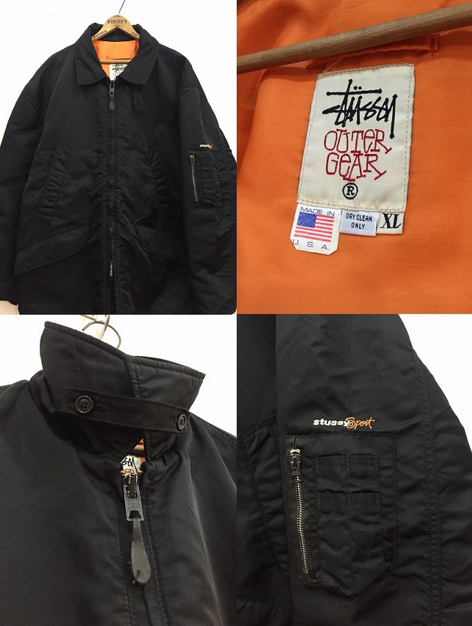 90s OLDSTUSSY MA-1 ロング bckediri.beacukai.go.id