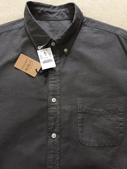ＮＥＷ J.CREW OXFORD ボタンダウンシャツ グレー - 大きいサイズ専門