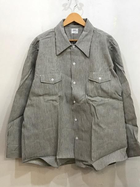 Sale【Vintage・USA製】60s Leeヒッコリー ハーフジップシャツ Vintage・USA製】60s Leeヒッコリー ハーフジップシャツ