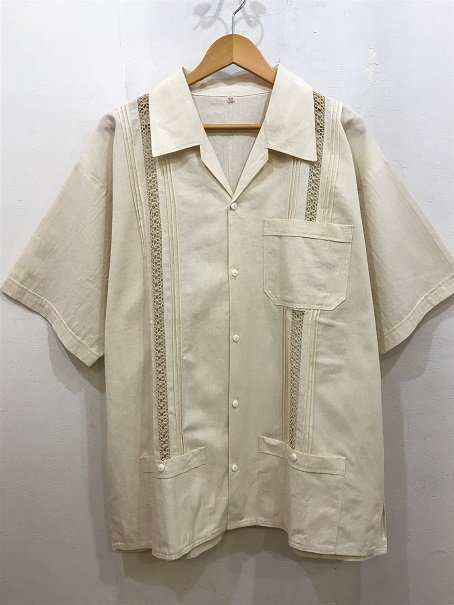 ７０ｓキューバシャツ 生成り レース使い ＤＥＡＤＳＴＯＣＫ ＸＬ