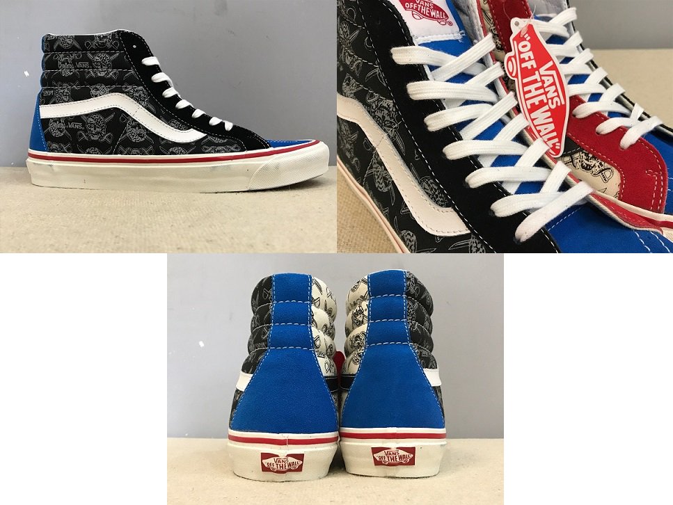 ＮＥＷ バンズ ５０周年モデル ＳＫ８ Ｈｉ スカルパイレーツ マルチ １３ - 大きいサイズ専門の古着屋 INDIGO TRAIL  BIGSIZESTORE