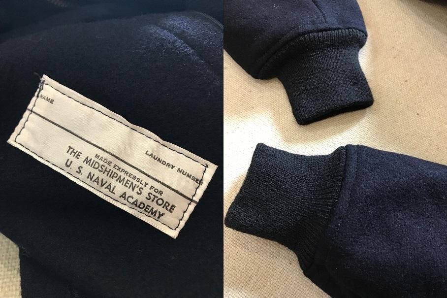 60sUS.NAVAL ACADEMY カデットコート 無地