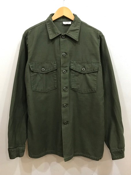 ７６年ＵＳ.ＡＲＭＹ ユーティリティシャツ ＡＬＬ ＣＯＴＴＯＮ 極上