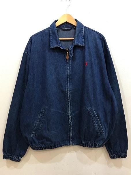 XL☺︎ USA製 80s ポロラルフローレン デニム スウィングトップ