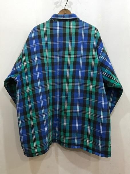 好配色 70s USA製 ファイブブラザー ネルシャツ キルティング 黒