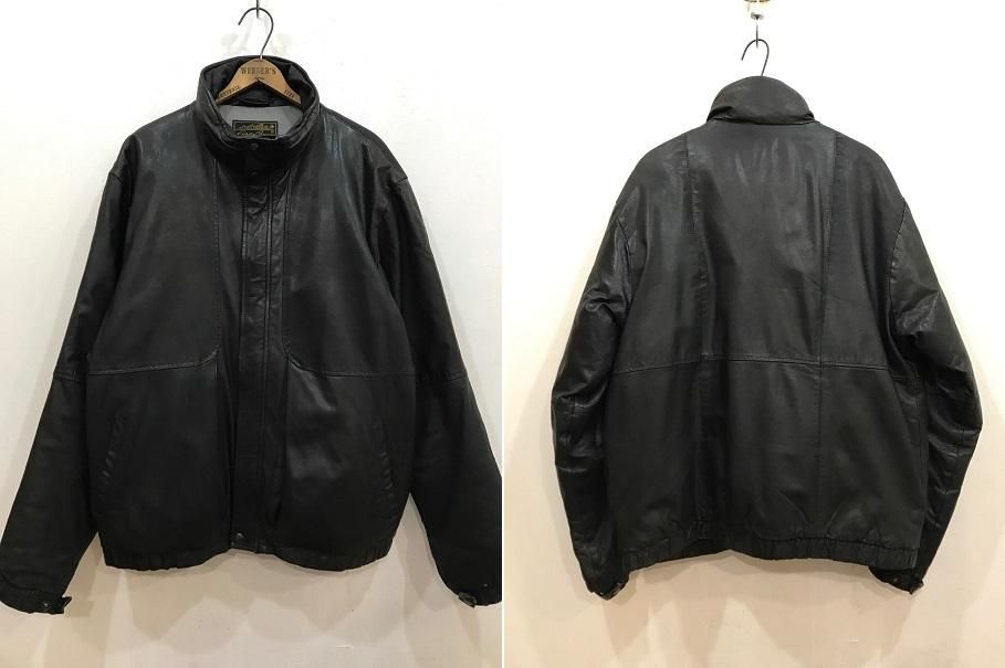 90sエディバウアー 黒レザー ダウンJKT 極上 L - 大きい 90sエディバウアー 黒レザー ダウンJKT 極上 L - 大きい