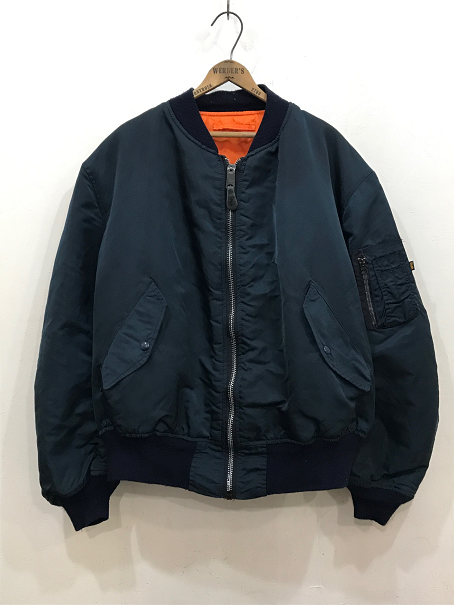 90s VINTAGE SHAMP MA-1 XL～2XL相当 紺 身幅72cm