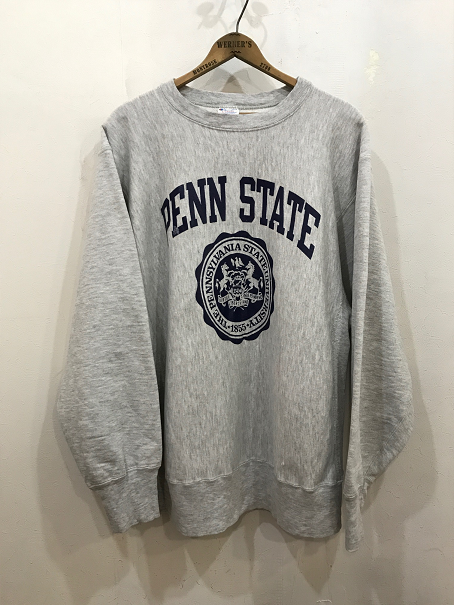 刺繍タグ】チャンピオン リバースウィーブ 目つき PENN STATE - スウェット