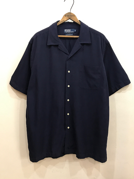 【希少】90s ラルフローレン オープンカラーシャツ コットンチノ 2XL