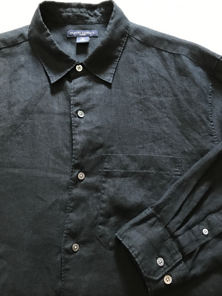 【graphparer】リネンシャツ　ブラック
