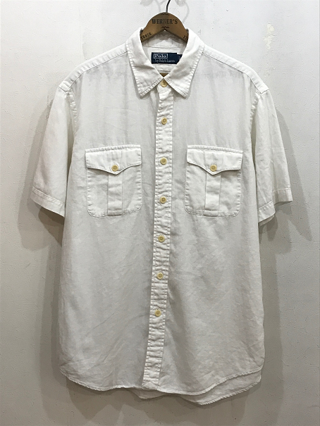 超レア極上品 ラルフローレン オックスフォード半袖シャツ 90s 白 XXL