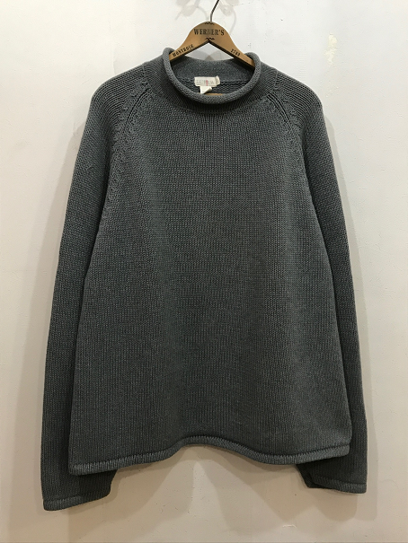 ９０ｓＪ.ＣＲＥＷ ロールネック コットンセーター 裾リブ無し ＸＬ グレー！ - 大きいサイズ専門の古着屋 INDIGO TRAIL  BIGSIZESTORE