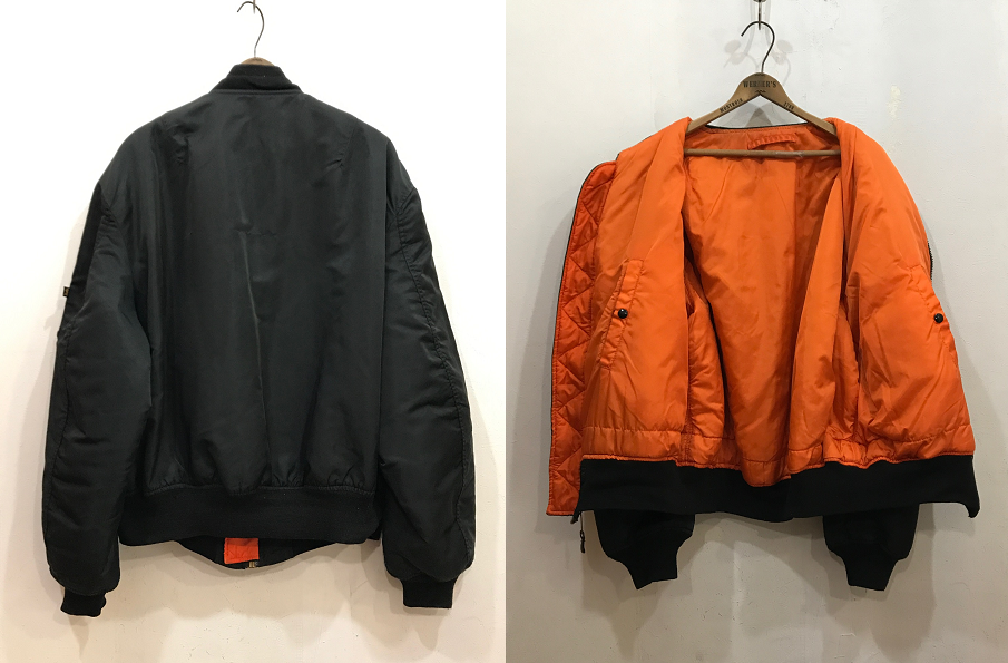 90sアルファ USA製 MA1 JKT XXL ブラック 極上 90sアルファ USA製 MA1 JKT XXL ブラック 極上