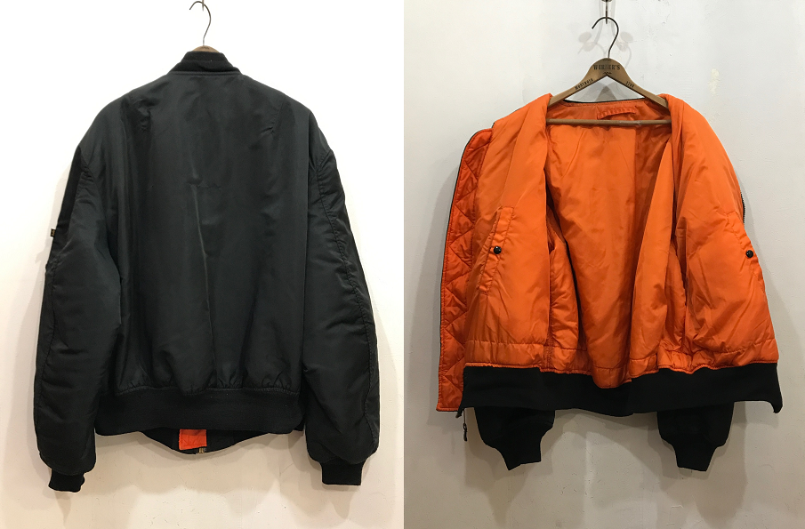 ９０ｓアルファ ＵＳＡ製 ＭＡ１ ＪＫＴ ＸＸＬ ブラック 極上