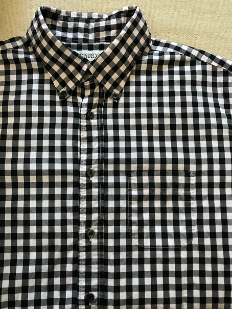 インディビジュアライズドシャツ ＵＳＡ製 ギンガムチェック黒白 極上