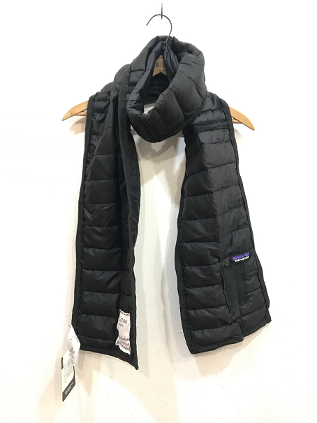 フリース希少品 patagonia ALABAMA CHANIN ダウンマフラー 黒