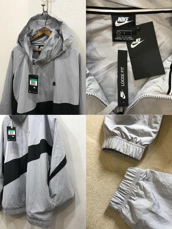 ＮＥＷ ＮＩＫＥ ビックスウォッシュ ナイロンＪＫＴ ＬＯＯＳＥ サイズＬ ＸＬ位 - 大きいサイズ専門の古着屋 INDIGO TRAIL  BIGSIZESTORE