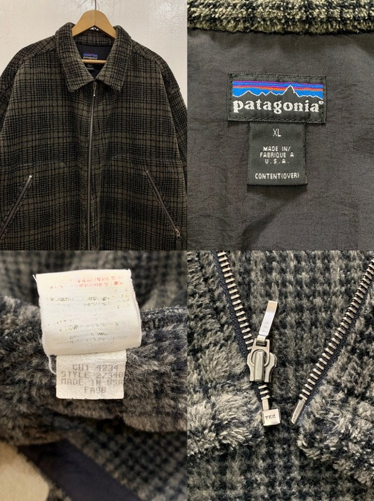 ９８年製パタゴニア ウルトラプラッシュオーバーシャツ 黒灰オンブレ 