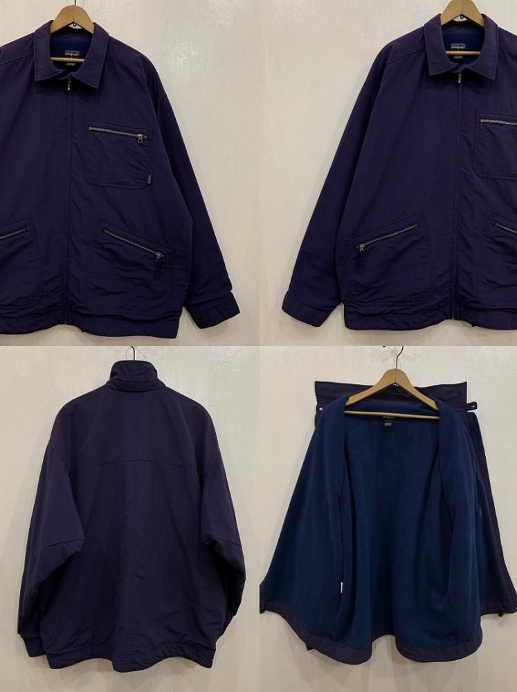 超希少カラー✨パタゴニア シェルドシンチラジャケット ライトパープル L相当 USA製 89年 patagonia Shelled Synchilla Jacket 紫灰 M 80s