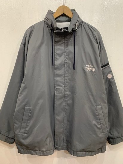 １９８０ｓＳＴＵＳＳＹ ナイロンＪＫＴ アイスグレー ＵＳＡ製 超極上 