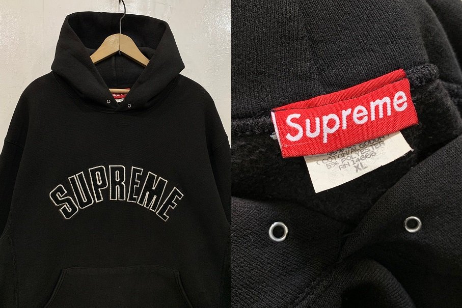 １９９０ｓ最初期製造 ＳＵＰＲＥＭＥ アーチロゴフーディ ＵＳＡ製