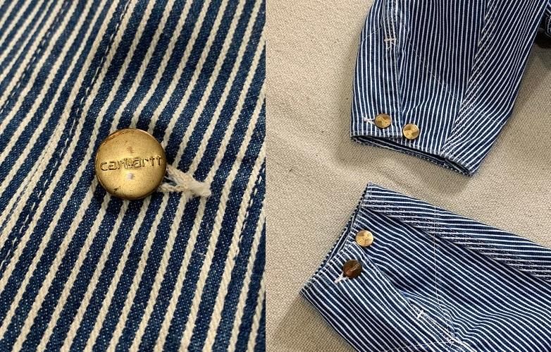【中古】カーハート 8090's ヘリンボーン カバーオール ヒッコリー XL 中古】カーハート 8090's ヘリンボーン カバーオール ヒッコリー