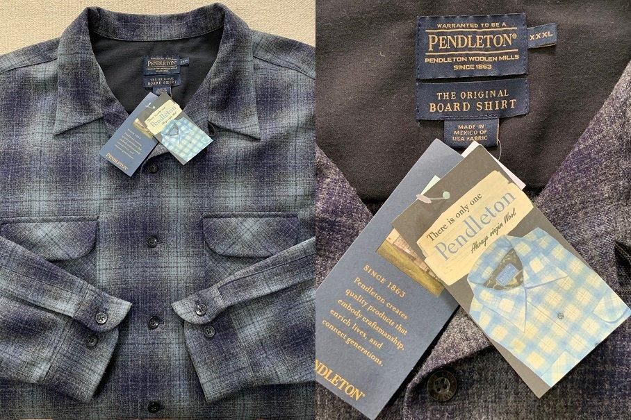 00sペンドルトン ウールボードシャツ オンブレ USA生地