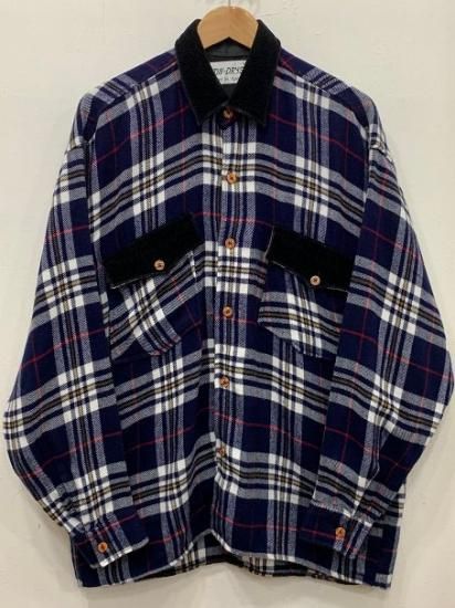 【ヴィンテージ】BENTGABLENITS リメイクネルシャツ XL 90s 1990sイタリア製 ヘビーネルシャツ ベルベット切り替え 超