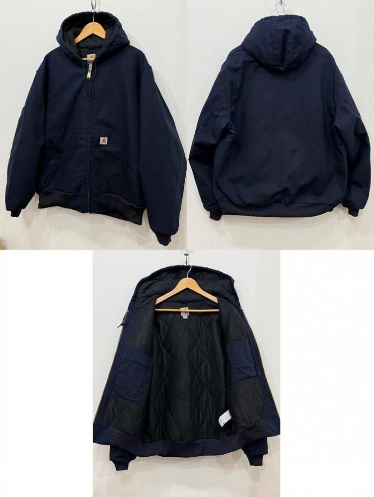 00sカーハート アクティブパーカー USA製 廃盤カラーネイビー 超