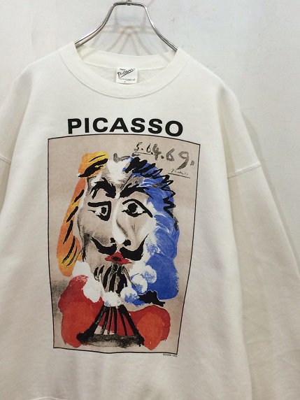 “80s 90s picasso ピカソ　プリントスウェット”