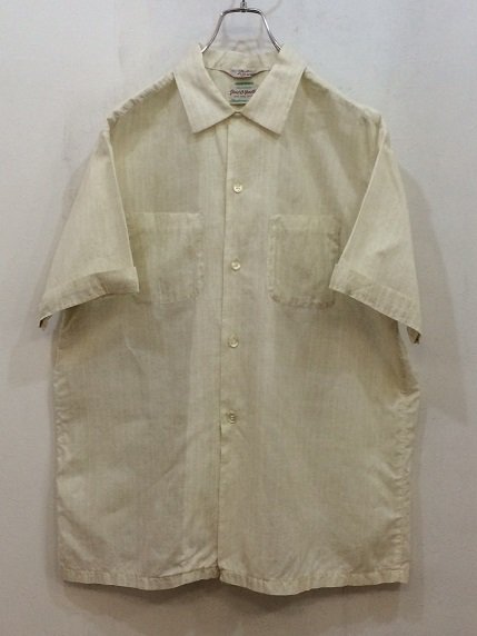 60s VINTAGE COTTON SHIRT コットンシャツ　カスリ柄