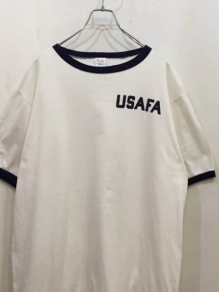 80sチャンピオン USAFA リンガーTシャツ 極上 XL - 大きいサイズ専門の 