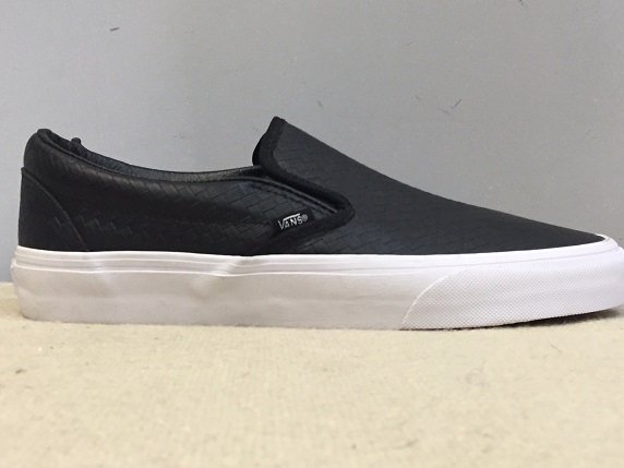 vans スリッポン レザー 安い 編み込み