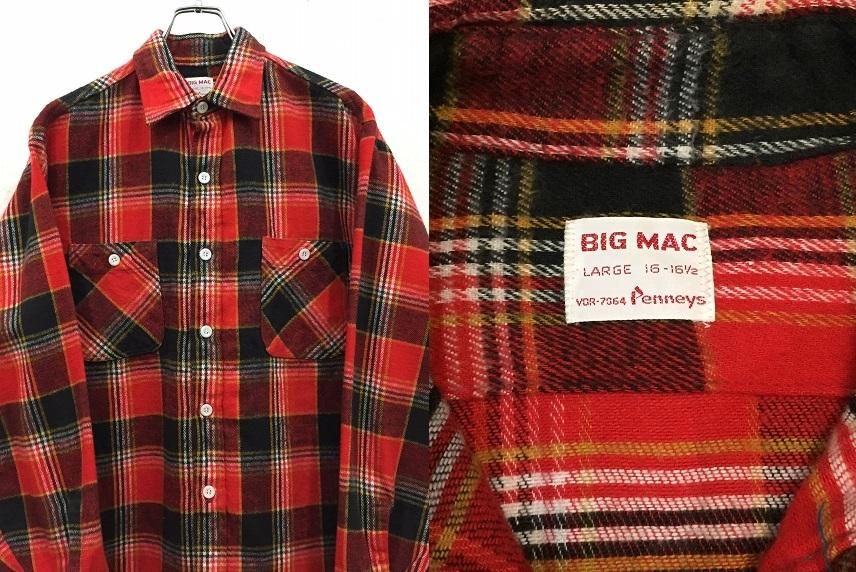 60s 極上ペンキ BIG MAC ライトネル 激色 からし 皿ボタン 短丈 L 60s 極上ペンキ BIG MAC ライトネル 激色 からし 皿ボタン 短丈 L