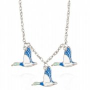Anna Lou OF LONDON3 Small Bird enamel necklace